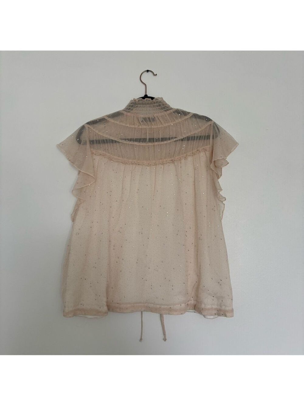 Lola & Sophie Women’s Studded Chiffon Blouse - Picture 3 of 3